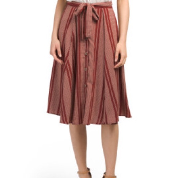 july button front maxi skirt